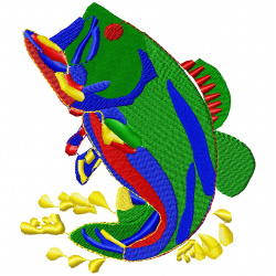 Fishes Embroidery Design 8 Fishes Embroidery Design 8